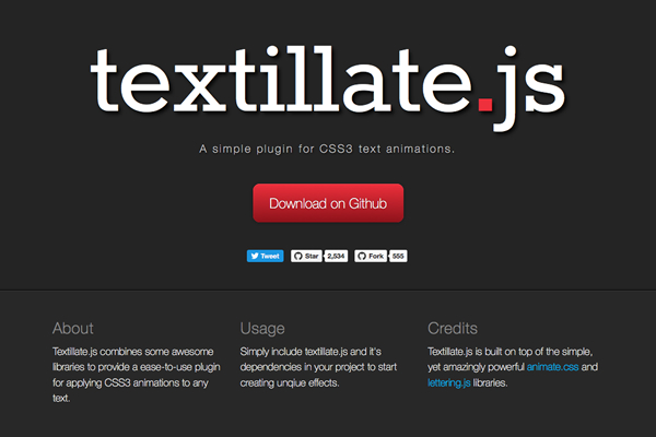 textillate.jsサイトイメージ
