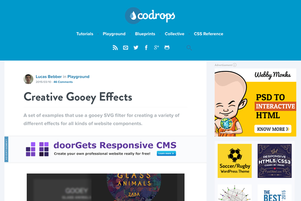 Creative Gooey Effectsサイトイメージ