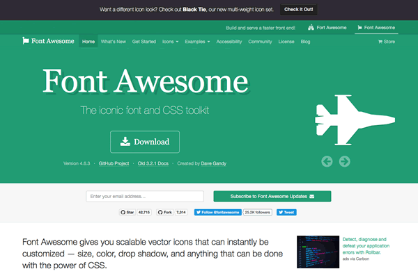 Font Awesomeサイトイメージ